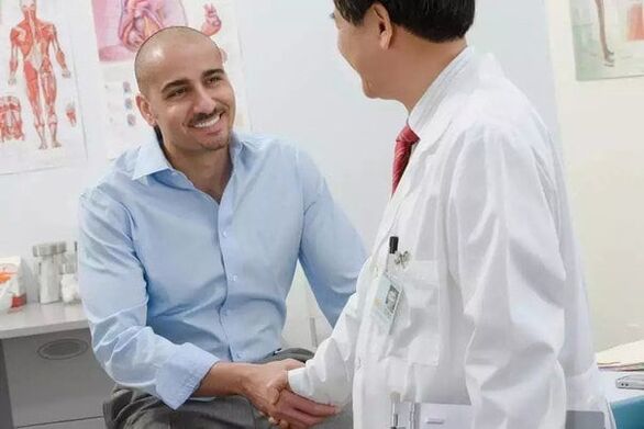 the patient thanks the doctor for the penis enlargement operation