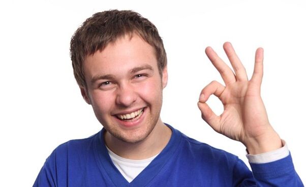 a man is happy with penis enlargement with a vacuum extender